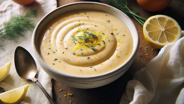 Avgolemono - olu un citronu mērce attēls